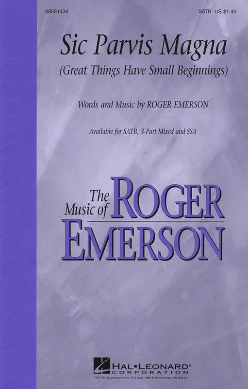 Roger Emerson Sic Parvis Magna Gemischter Chor mit Begleitung