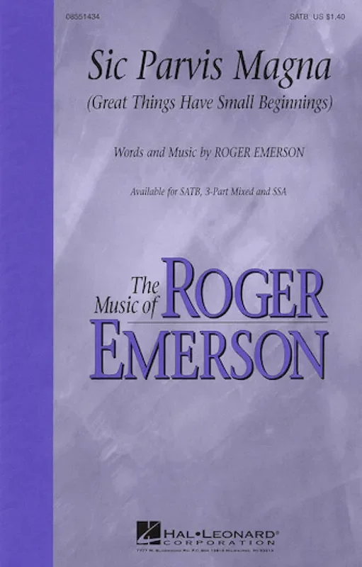 Roger Emerson Sic Parvis Magna Gemischter Chor mit Begleitung