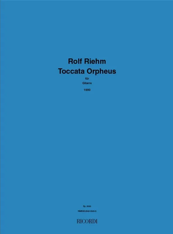 Rolf Riehm Toccata Orpheus Gitarre Solo
