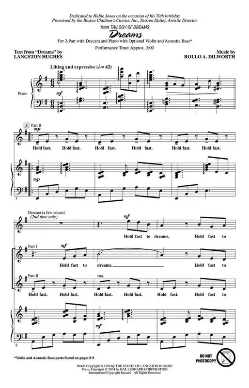 Rollo Dilworth Dreams Frauenchor mit Begleitung