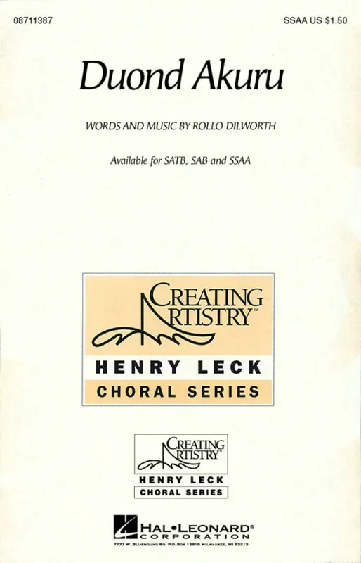 Rollo Dilworth Duond Akuru Frauenchor mit Begleitung