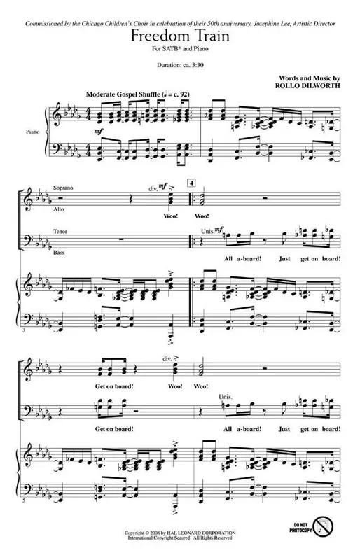 Rollo Dilworth Freedom Train Gemischter Chor mit Begleitung