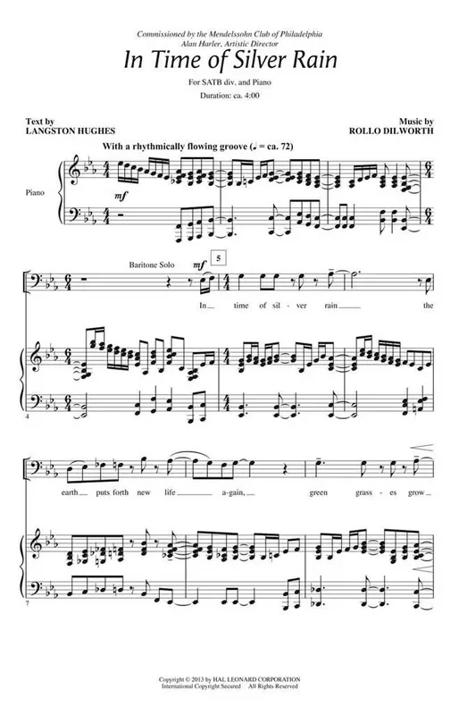 Rollo Dilworth In Time of Silver Rain Gemischter Chor mit Begleitung