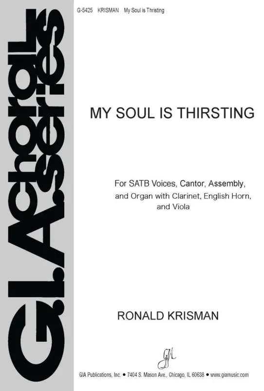 Ronald Krisman My Soul Is Thirsting – Viola Part Gemischter Chor mit Begleitung