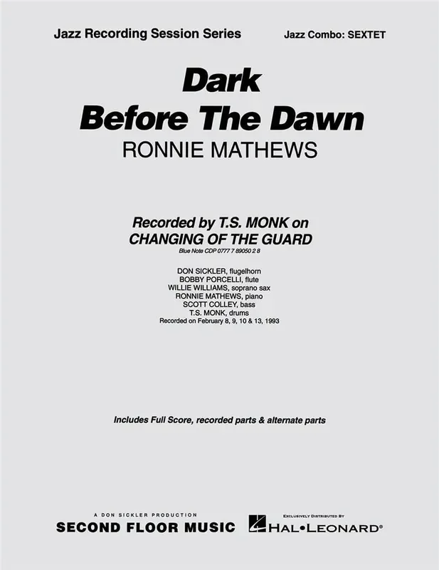 Ronnie Mathews Dark Before the Dawn Jazz Ensemble