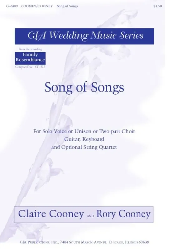 Rory Cooney Song of Songs – String Quartet Gemischter Chor mit Begleitung