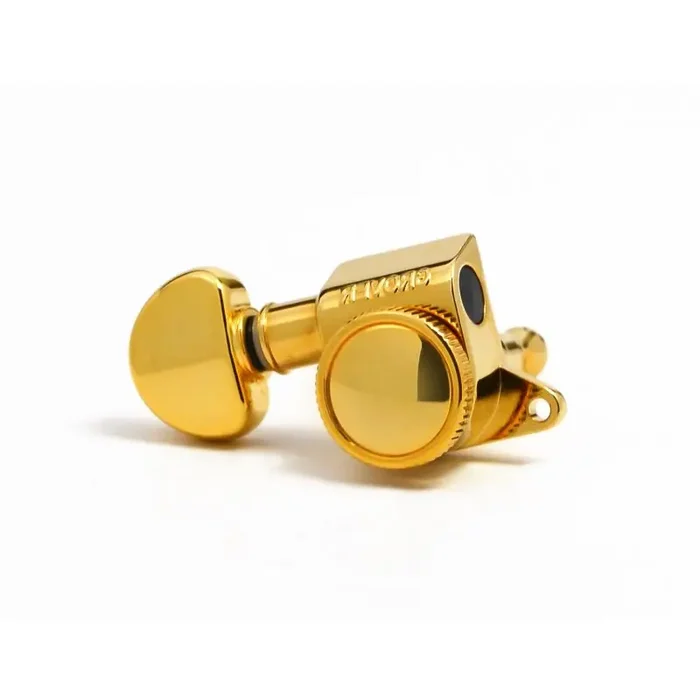 ROTO-GRIP Mini Size Guitar Machine Heads, Gold / 6-in-Line (Left / Bass Side)