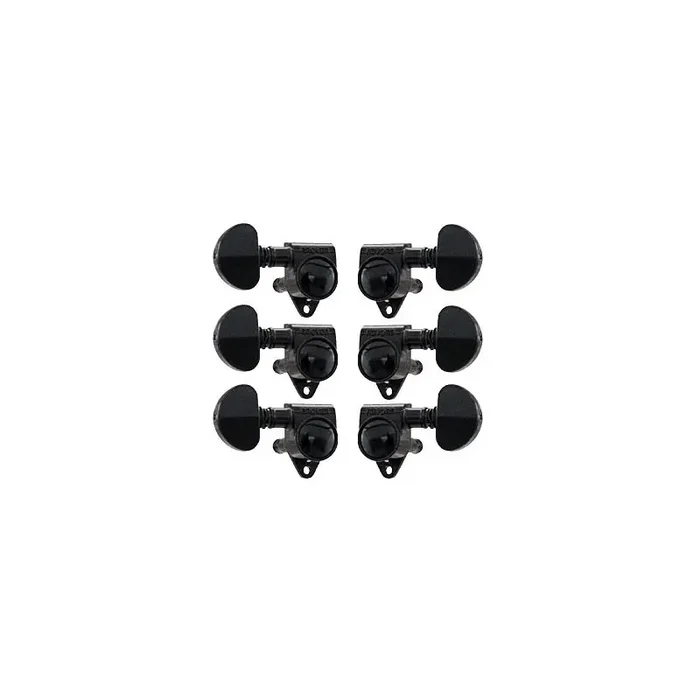 Rotomatics Guitar Machine Heads, Black Chrome / 3 + 3 – 18 1 Ratio