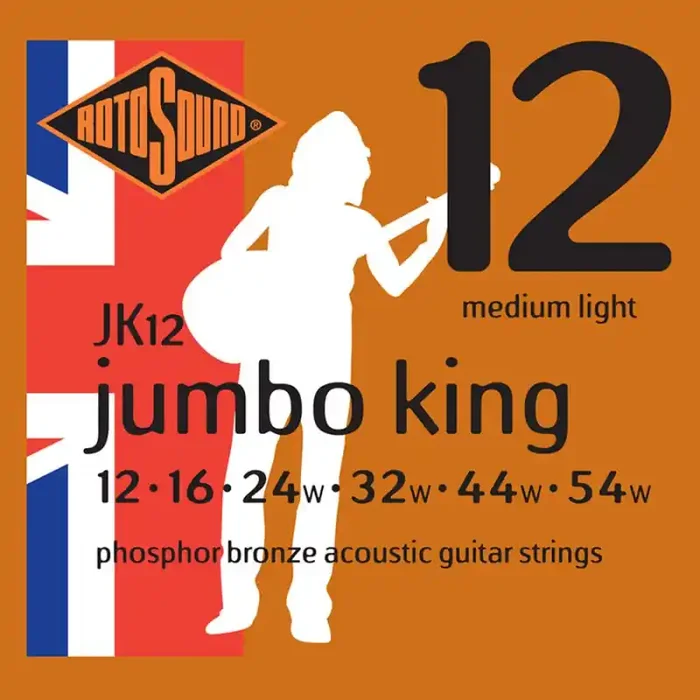 Rotosound Jumbo King snarenset akoestisch, phosphor bronze wound, 12-54, medium light