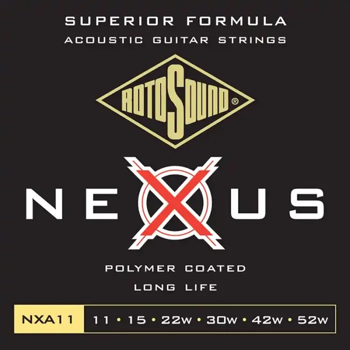 Rotosound Nexus snarenset akoestisch, coated phosphor bronze, 11-52, light