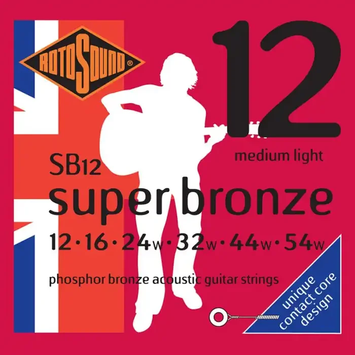 Rotosound PSD Super Bronze snarenset akoestisch, phosphor bronze, 12-54, medium light