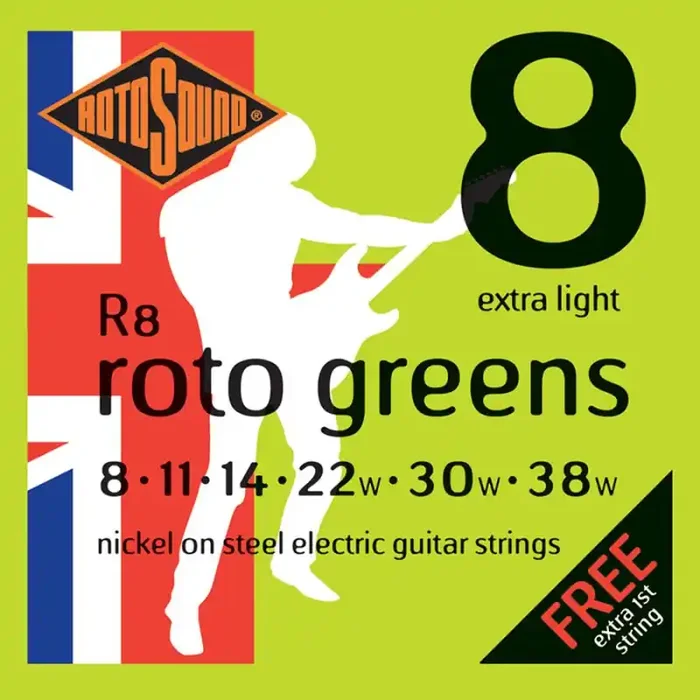 Rotosound Roto snarenset elektrisch, nickel wound, 8-38, extra light
