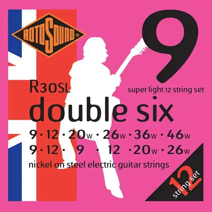 Rotosound Roto string set electric 12 nickel wound 9-46, super light