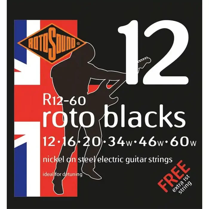 Rotosound Roto string set electric nickel wound 12-60, custom gauge