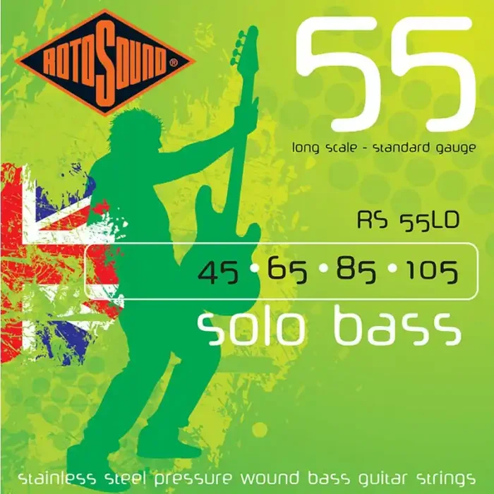 Rotosound Solo Bass 55 snarenset basgitaar, linea pressure wound, 45-105, standard gauge