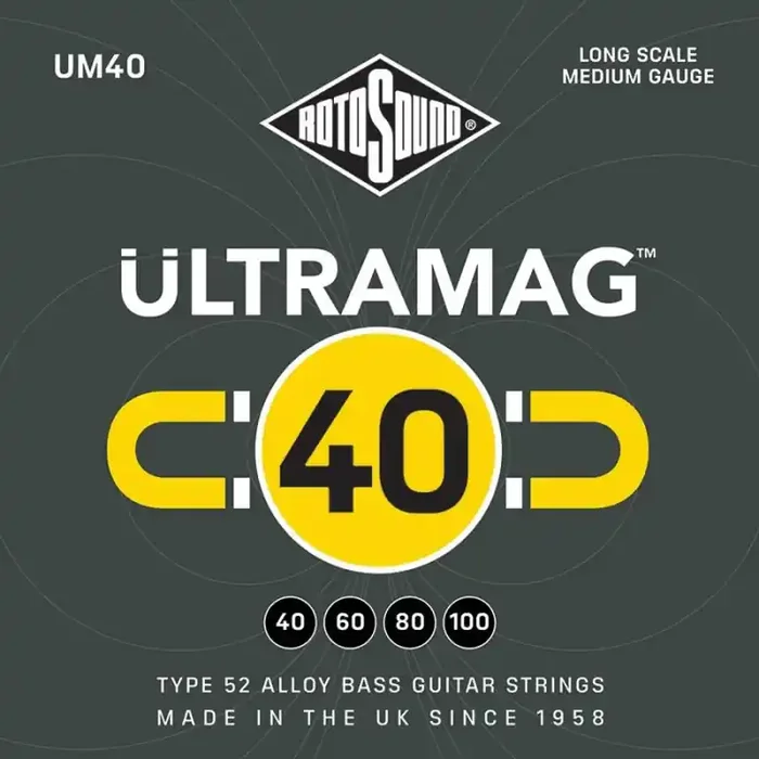 Rotosound Ultramag string set electric bass type 52 allow wound 40-100