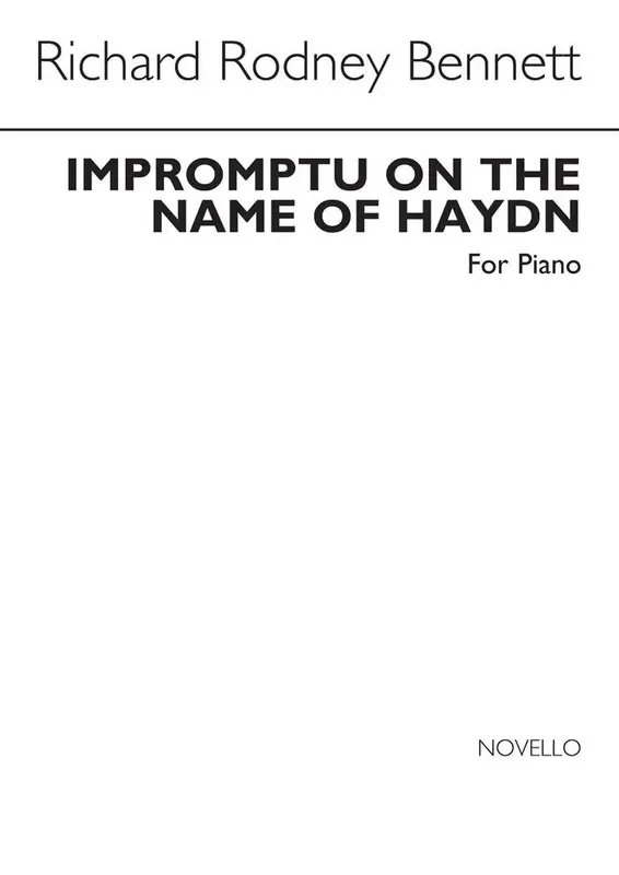 Rr Impromptu On The Name Of Haydn Piano Klavier Solo