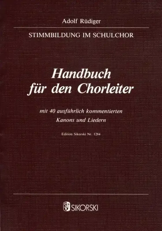 Rudiger Handbuch Fur Den Chorleiter Gemischter Chor mit Begleitung
