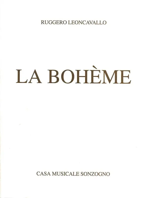 Ruggero Leoncavallo Boheme Gesang mit Klavier