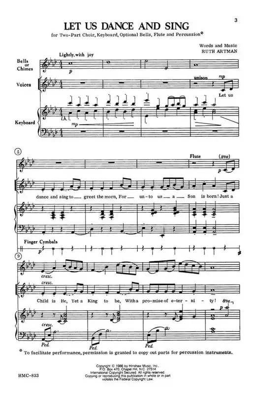 Ruth Artman Let Us Dance And Sing (Arr. Ruth Artman) Gemischter Chor mit Ensemble