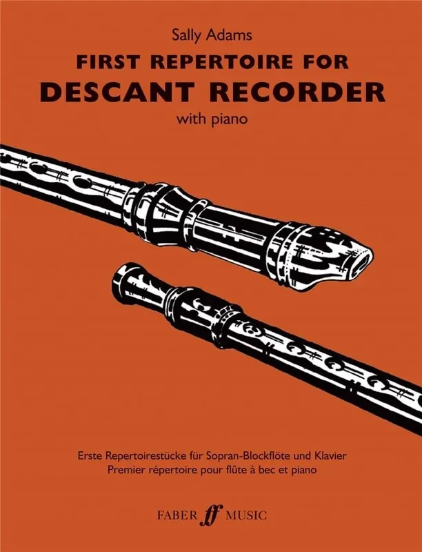 Sally Adams First Repertoire For Descant Recorder Sopranblockflöte mit Begleitung