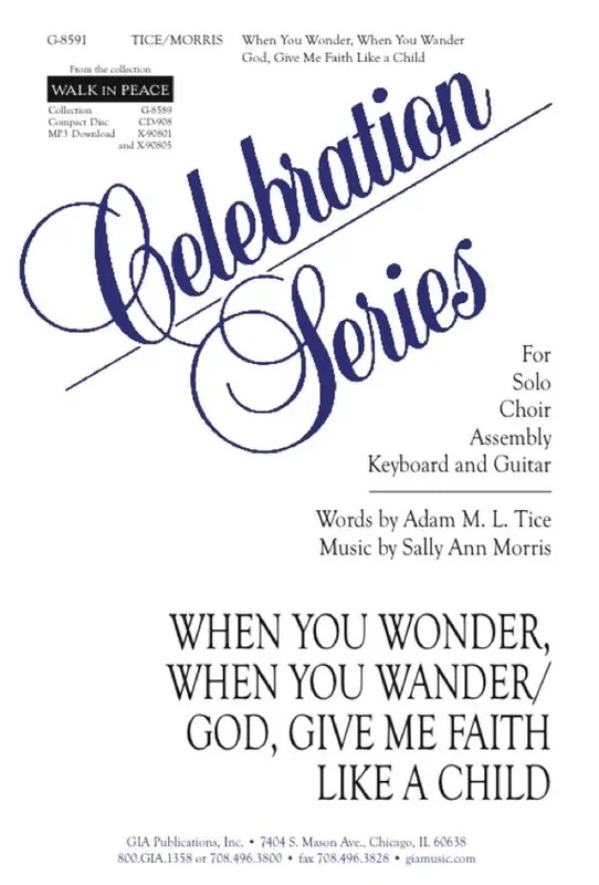 Sally Ann Morris When You Wonder, When You Wander Gemischter Chor mit Klavier/Orgel