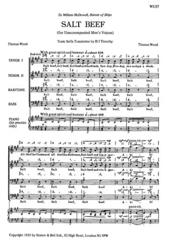 Salt Beef Männerchor mit Begleitung