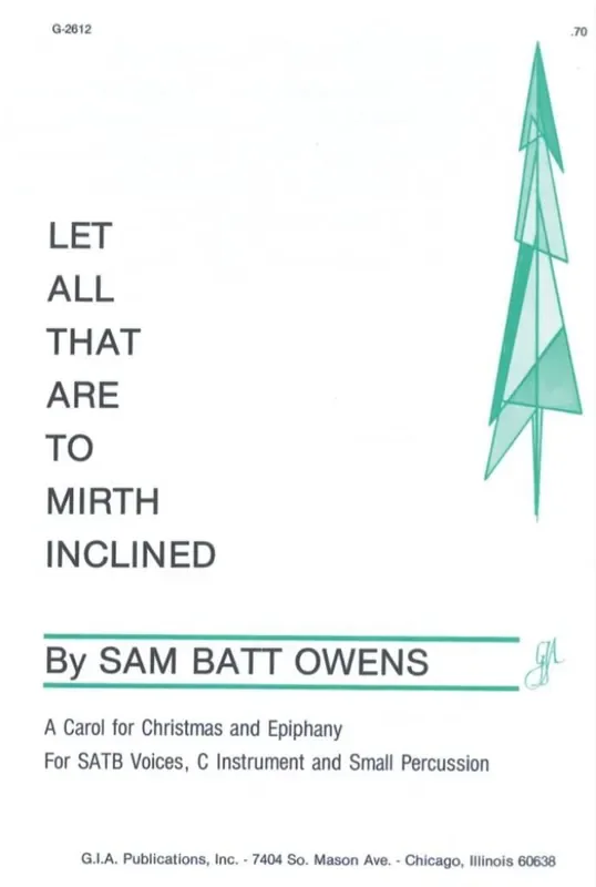 Sam Batt Owens Let All That Are to Mirth Inclined Gemischter Chor mit Begleitung