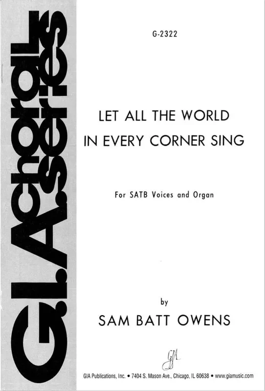 Sam Batt Owens Let All the World in Every Corner Sing Gemischter Chor mit Begleitung