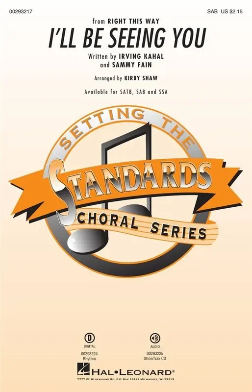 Sammy Fain I‘ll Be Seeing You (Arr. Kirby Shaw) Gemischter Chor mit Begleitung