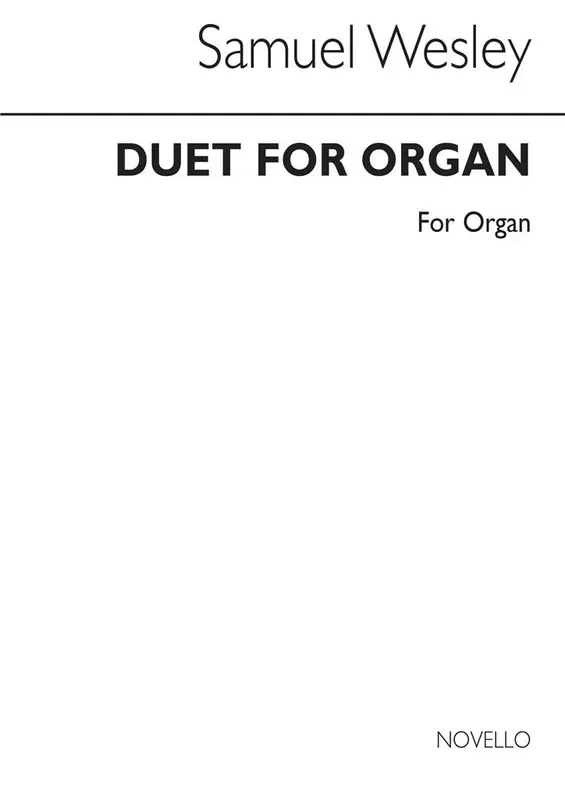 Samuel Wesley Duet For Organ No.19 Orgel