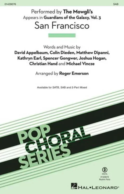 San Francisco(from Guardians of the Galaxy, Vol.3) (Arr. Roger Emerson) Gemischter Chor mit Begleitung