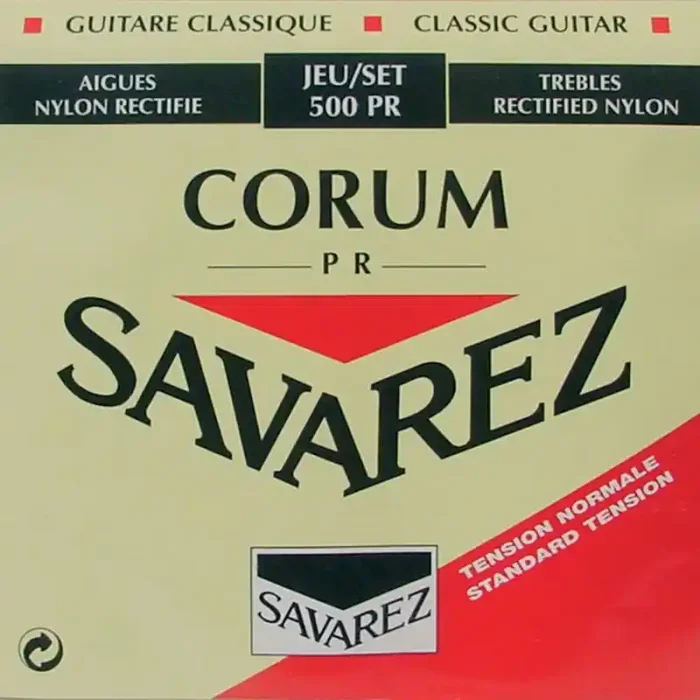Savarez Corum PR snarenset klassiek, rectified nylon, silverwound Corum basses, normal tension