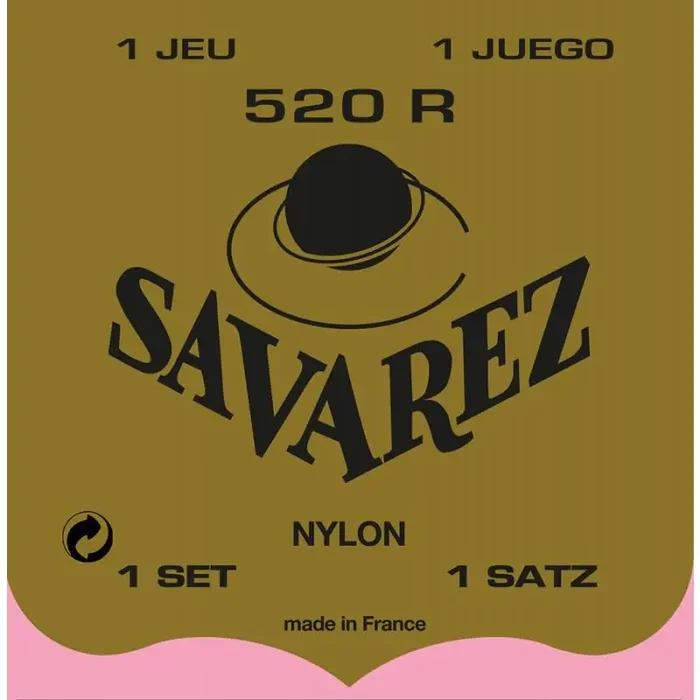 Savarez snarenset klassiek, Rouge, rectified nylon, traditional basses, hard tension