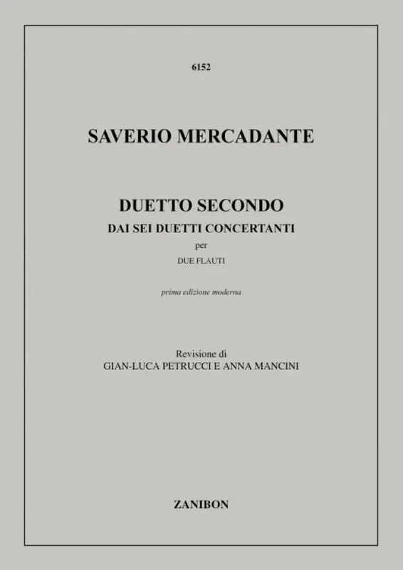 Saverio Mercadante 6 Duos Concertants No.2 Flöte Duett