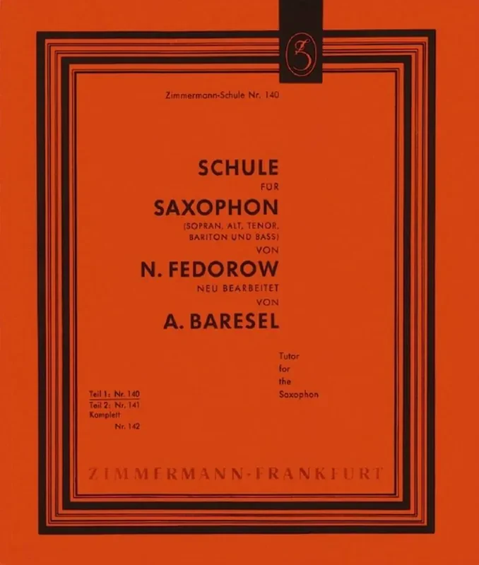 Schule für Saxophon Teil 1