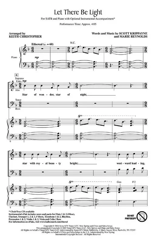 Scott Krippayne Let There Be Light (Arr. Keith Christopher) Gemischter Chor mit Begleitung