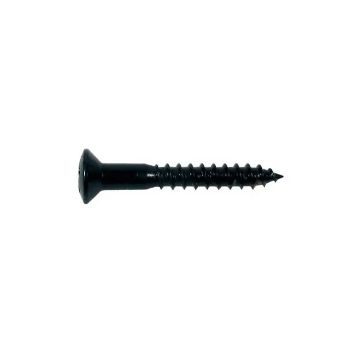 Screw, black, 3,5x25mm, 12pcs, oval countersunk