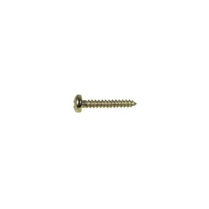 Screw, brass gold, 2,2×9,5mm, 12pcs, dome head, tapping, for tuners