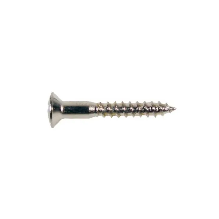 Screw, nickel, 3,5x25mm, 12pcs, oval countersunk