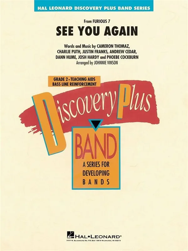 See You Again (Arr. Johnny Vinson) Blasorchester