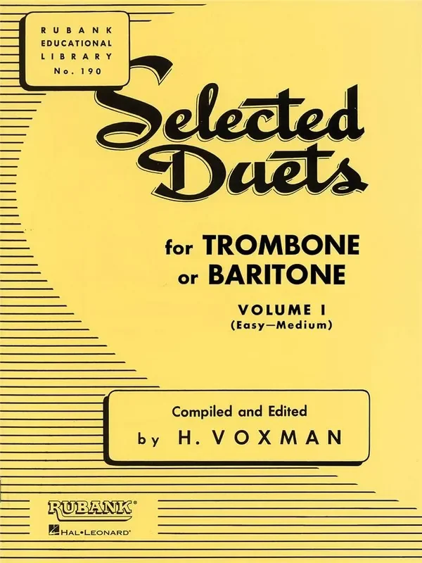 Selected Duets for Trombone or Baritone Vol. 1 Posaune Solo