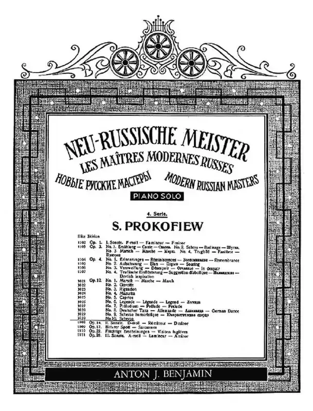 Sergei Prokofiev Scherzo Op.12/10 Klavier Solo