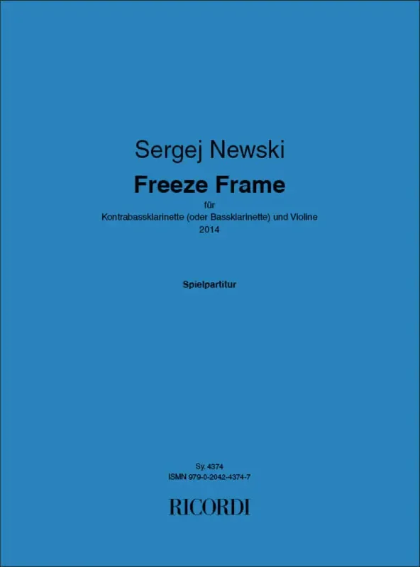 Sergej Newski Freeze Frame Gemischtes Duett