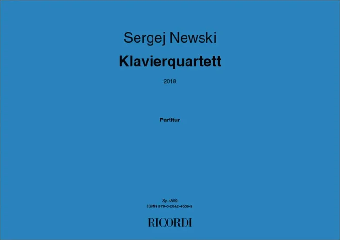 Sergej Newski Klavierquartett Klavierquartett