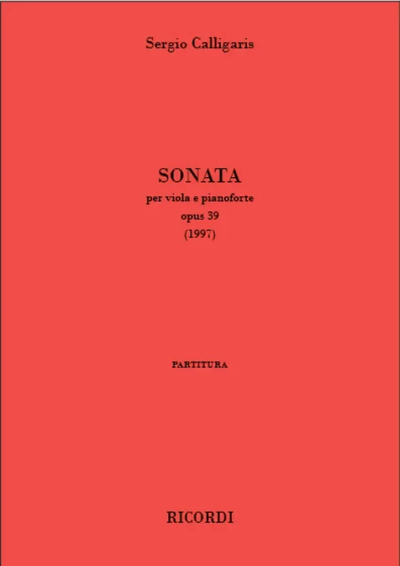 Sergio Calligaris Sonata op. 39 (1997) Viola mit Begleitung