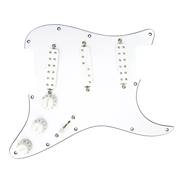 Seymour Duncan Everything Axe Loaded Pickguard, Strat Pickup Set, SJBJ-1B JB, SDBR-1N, SL59-1 – White