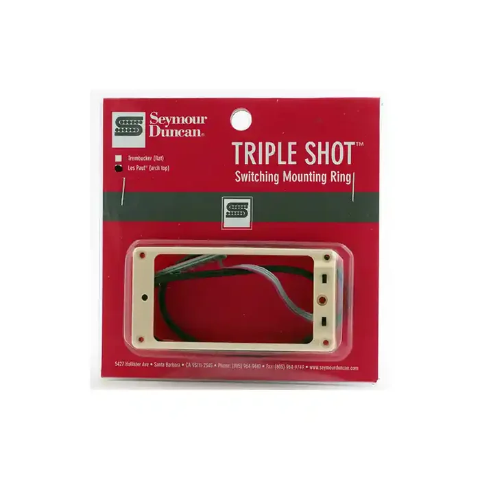 Seymour Duncan STS-2S – Triple Shot, Switching Mounting Ring Set, Arched – Creme