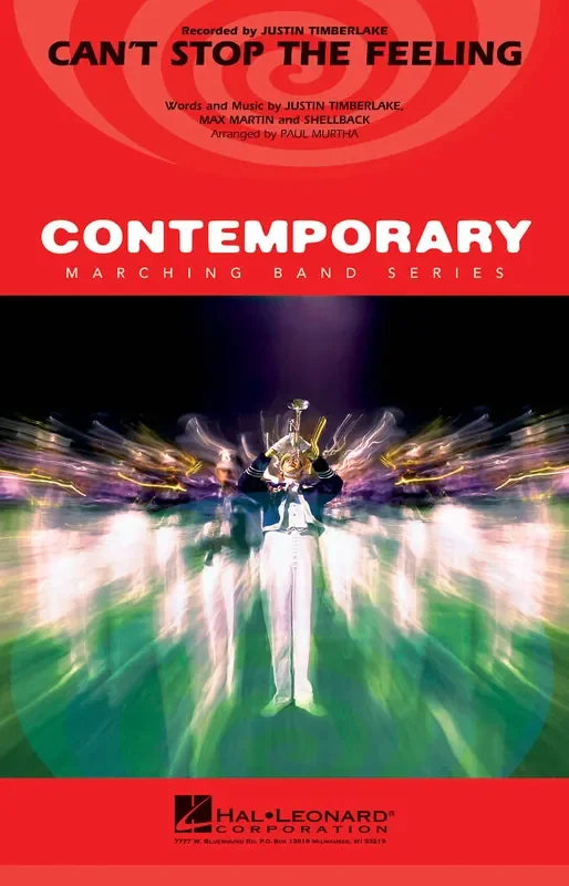 Shellback Can‘t Stop the Feeling (Arr. Paul Murtha) Marching Band