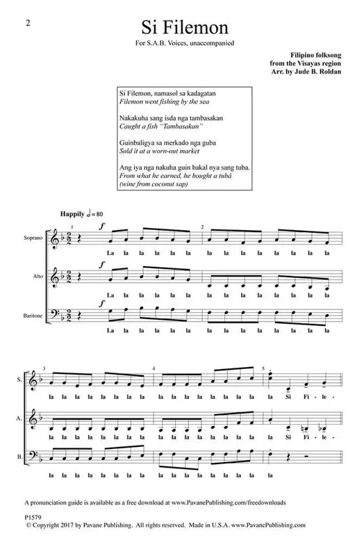 Si Filemon (Arr. Jude B. Roldan) Gemischter Chor mit Begleitung